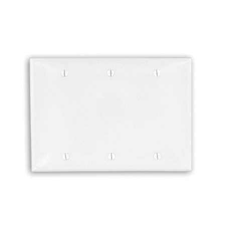 LEVITON Wallplates 3 Gang Blank Wallplate Black 80735-E